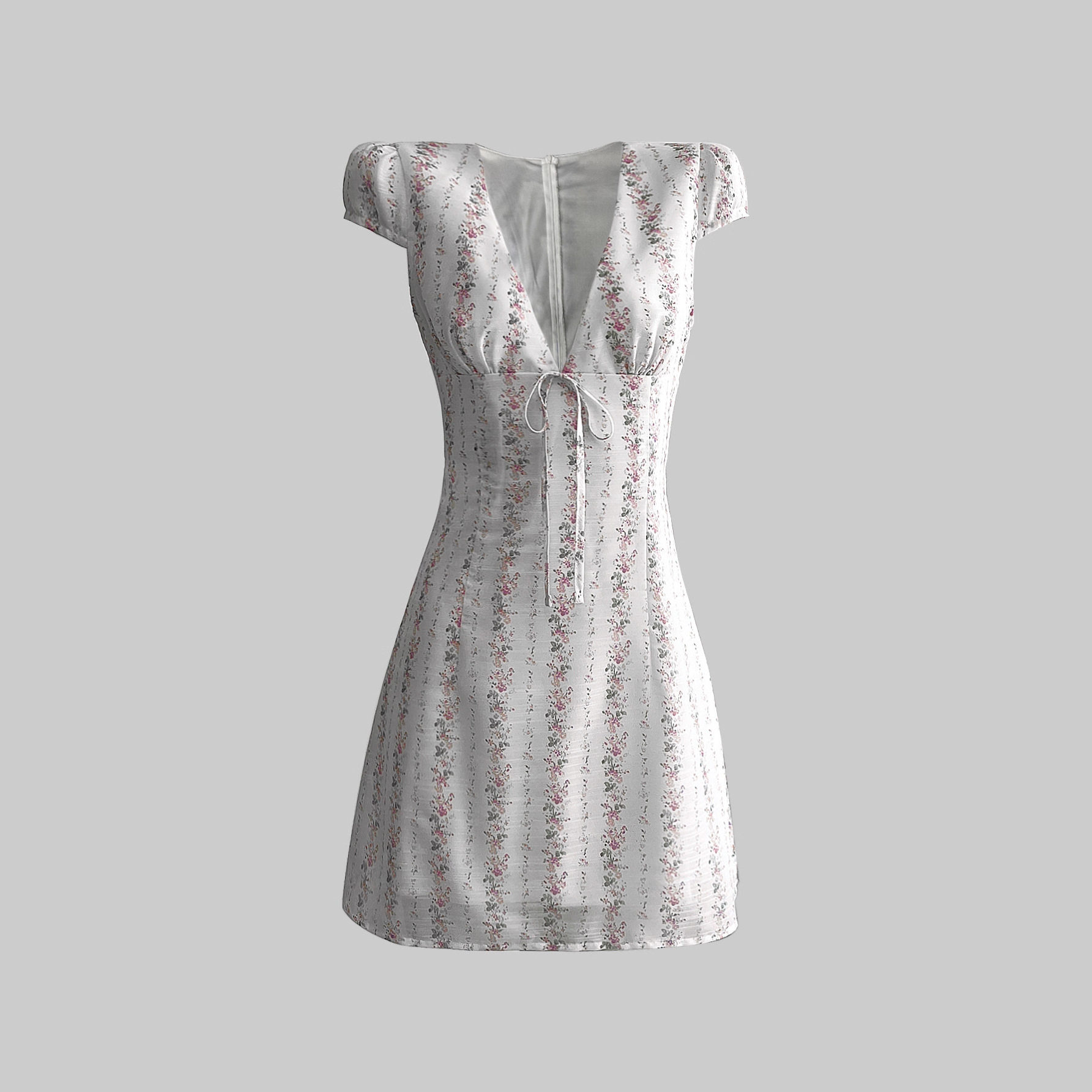 Floral Print Bodycon Dress Slim Fit Waist Cinching Elegant Design Perfect for Parties and Events Ready to Ship