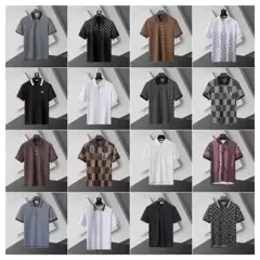 Top Correct Version Cross-Border 26 New Summer European Site Men's Lapel Cotton Short Sleeve Polo Shirt Fashionable Foreign Trade Exclusive