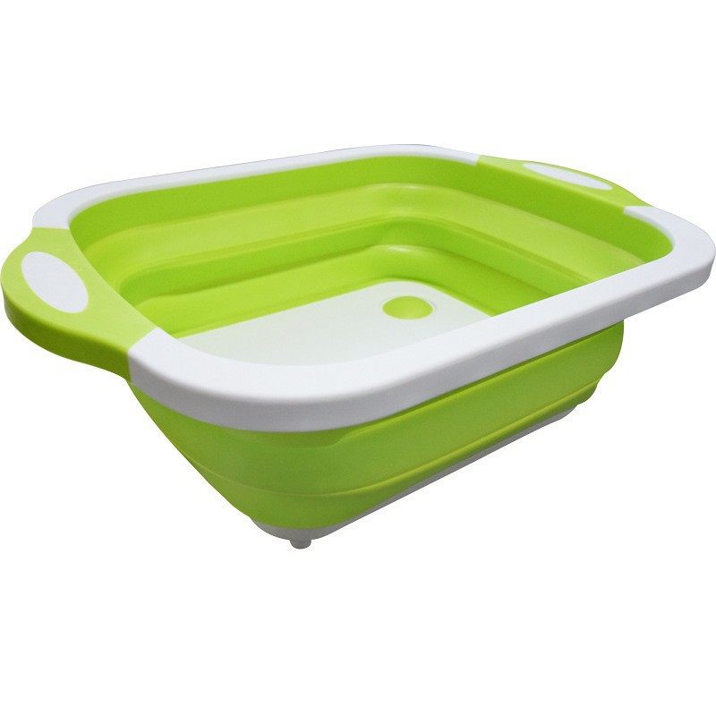 Three-in-one multi-functional folding cutting board sink cutting board folding plastic cutting board portable folding cutting board vegetable washing basin