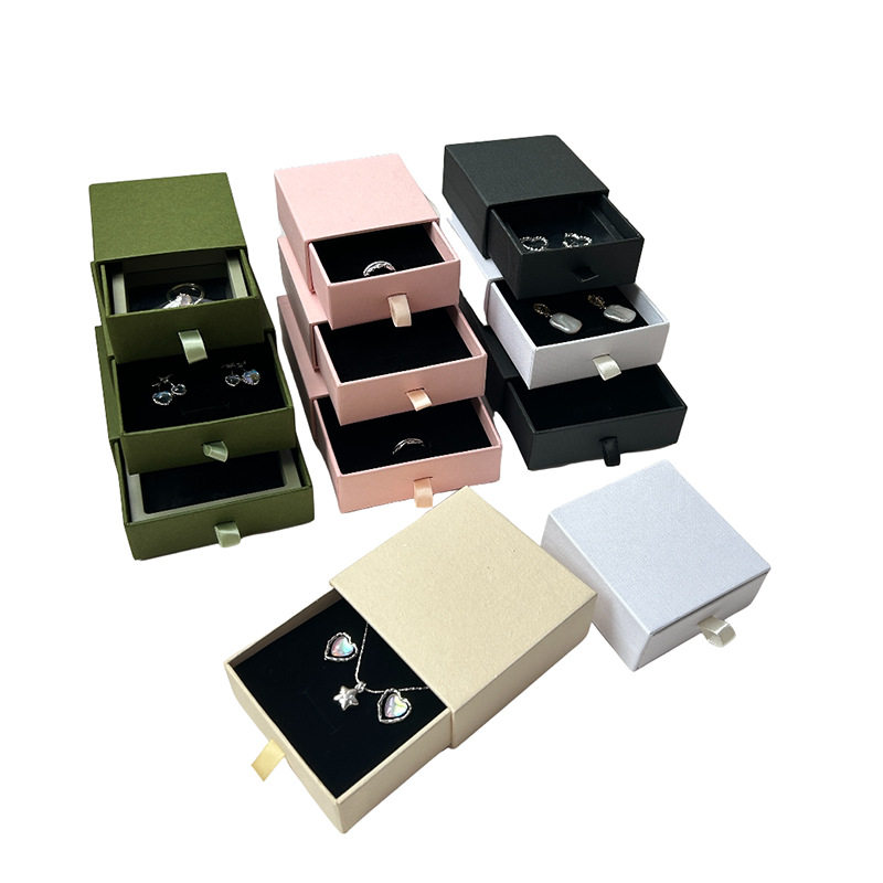 Wenwan Bracelet Jewelry Packaging Box Customized High-End Pull-Out Display Jewelry Crystal Bodhi Jewelry Packaging Gift Box