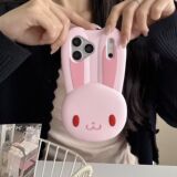 Мультяшный милый универсальный кролик с большой головой iphone17 Apple 16 подходит для 14 / 15pro max чехол для мобильного телефона с защитой от падения 13