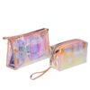 Laser Magic Color Cosmetic Bag Large Capacity High Color TPU Transparent Portable Storage Bag small size Multi-Functional Wash Bag