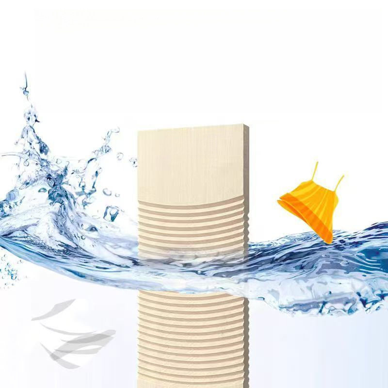 Solid Wood Washboard Without Splicing, Home Hand Wash, Thickened Solid Wood Block for Dormitory Students, Non-Slip