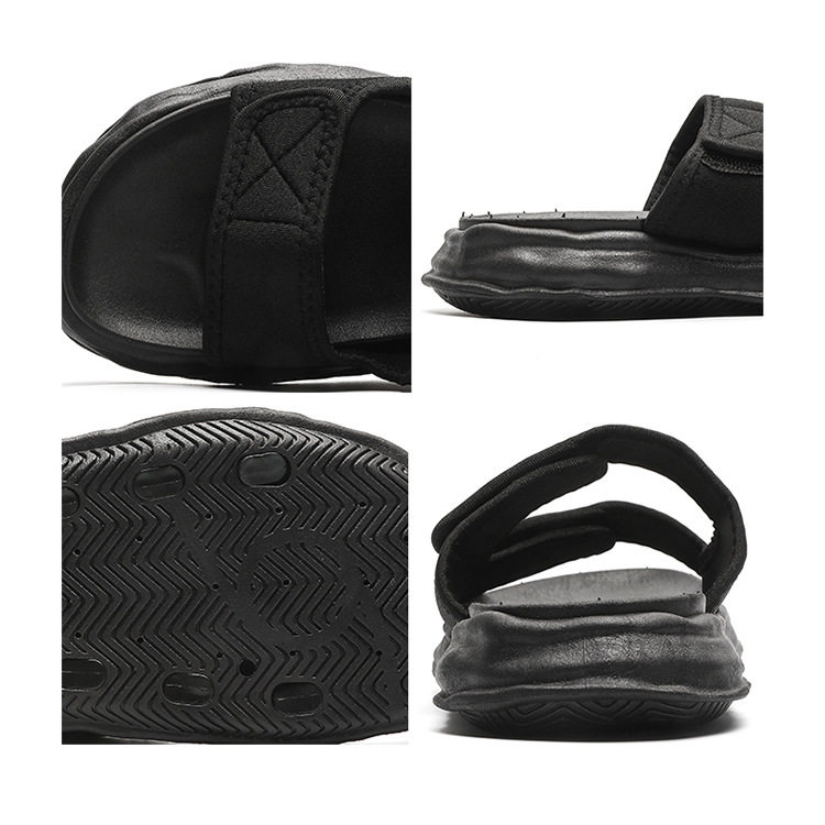 Outwear Men's Simple Comfortable Men's Solid Color Sandals and Slippers Summer Home Bedroom Internet-popular Creative Double Belt Soft Bottom 26 undefined