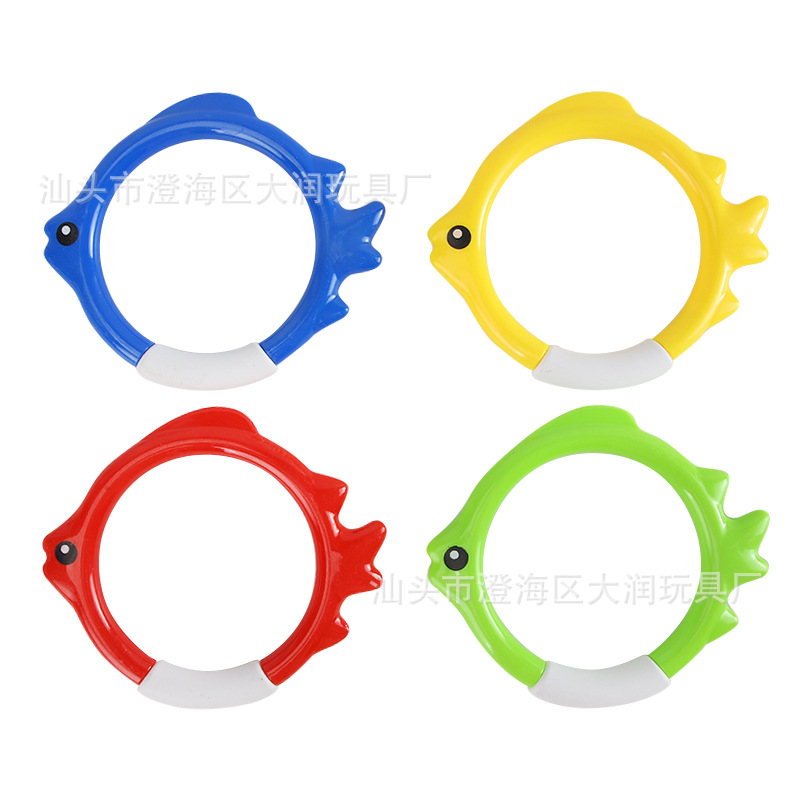 跨境亚马逊戏水潜水玩具儿童游泳池寻宝潜水鱼雷水环钻石套装玩具