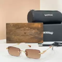 European and American Cross-Border Retro Square Frame Pillsiii Pure Titanium Sunglasses for Men and Women with Cross-Engraved Design, Fashionable Frameless Sunglasses