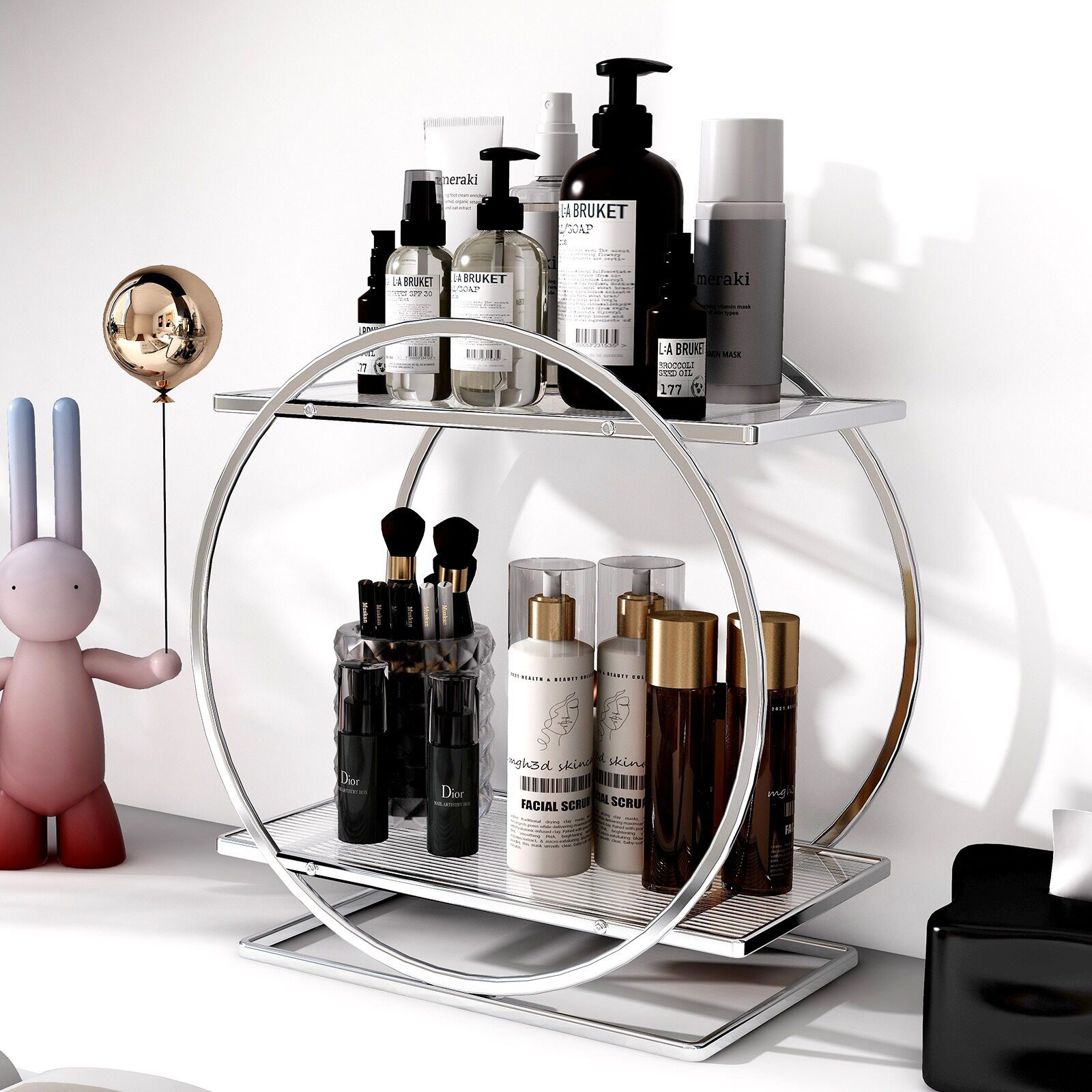 Amazon Cosmetics Storage Box Household Skin Care Dressing Table Bathroom Desktop Large Capacity Storage Rack
