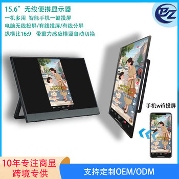 True Wireless 15.6inch Portable Monitor Android Mobile Phone Pc Desktop Amazon Ips Screen