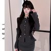 Luxury Fashion Jacket Top for Women, Autumn and Winter New Style, Waist-Cinching, Hip-Hugging, Two-Piece Set with a Short Skirt