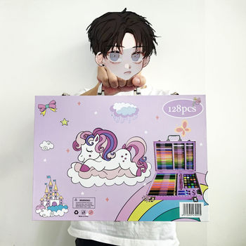 Free Shipping Cartoon Stationery suit Primary School Students School Supplies Kindergarten Gift Box Children's Toys and Gifts Wholesale