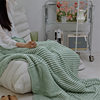 Cross-border supply half velvet striped blanket wool blanket sofa blanket soft outfit with thread blanket