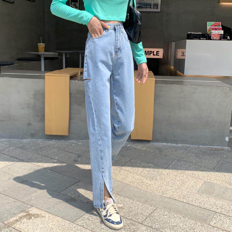High Waisted Wide Leg Jeans for Women Loose Fit Straight Cut Trendy Style Perfect for Spring and Autumn Wholesale