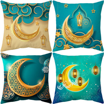 Amazon sofa pillow moon combination holiday decoration gift pillow cushion oil lamp printing pillow case wholesale