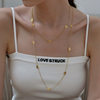Light Luxury Long Titanium Steel Color-free Double-layer Pig Nose Long Necklace Simple Woolen Chain Niche High-end Stacked Wear