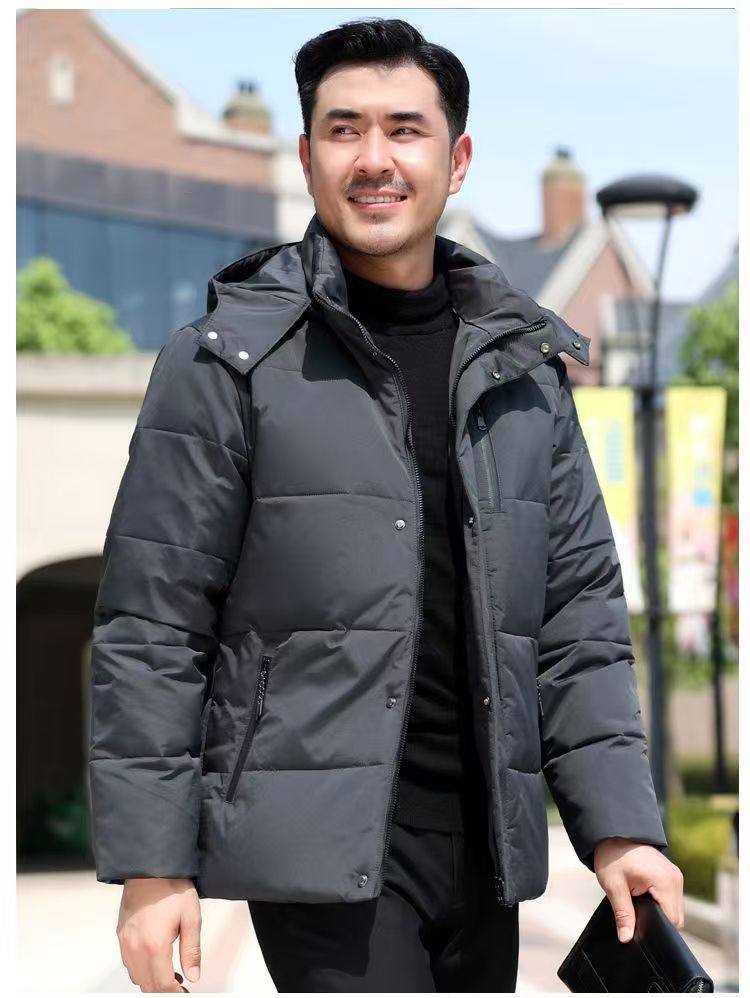 Cross-Border New Style Young and Middle-Aged Winter down Jacket Men's Business Casual Jacket Large Size Thickened Short Winter Clothing Wholesale