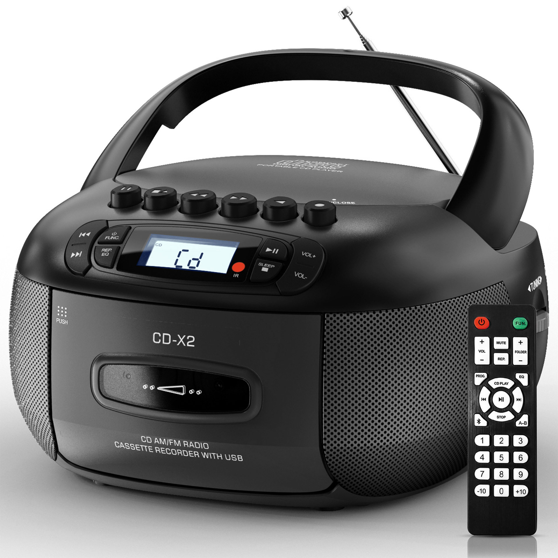 Cross-Border Cdboombox Cassette Tape Player Fm Radio Bluetooth Music Player Cd Player Retro Audio