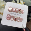 [Pink Crystal Kitty] Soft and Cute Hello Kitty Sweet Girl Stereo Fruit Decoration Daily Cute Style Whitening Wearable Nails
