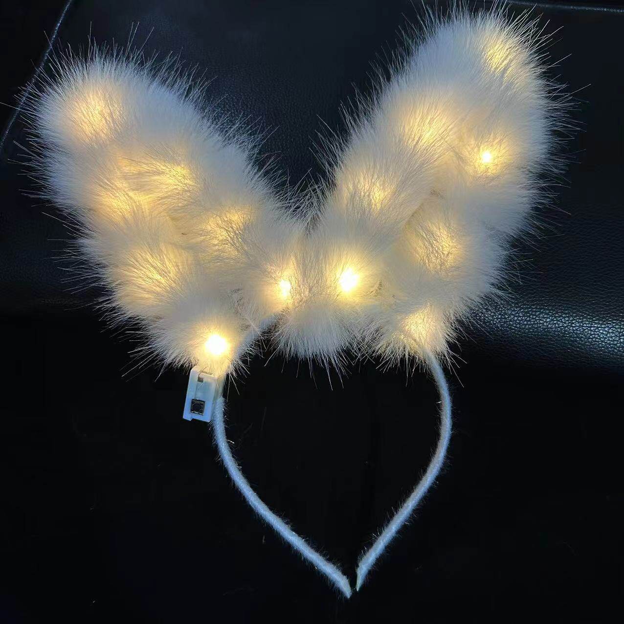 发光皇冠天使翅膀羽毛发箍舞台节日头饰仙女头环发光玩具批发夜市