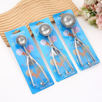 Ice Cream Stainless Steel Spoon Catering Buffet Ice Cream Spoon Household Fruit Ice Cream Spoon Kitchen Supplies