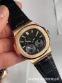 Black leather full rose black face