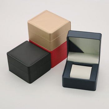 Rounded Brushed Pu Leather Watch Box, High-End Flip-Top Watch Box, Single Men's Watch Packaging, Watch Storage Box