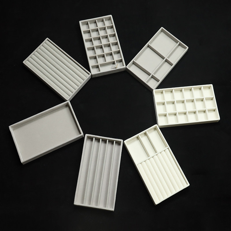 Jewelry Box Velvet Ring Box Earrings Earrings Tray Jewelry Display Tray Velvet Storage Box Jewelry Tray Wholesale