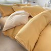 ins Simple Pure Color Brushed Four-piece Bedding Set Student Dormitory Single Bed Sheets Quilt Cover Three-piece Set Wholesale