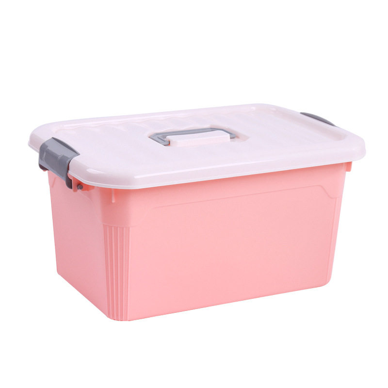 Haojue Plastic Storage Box Thickeneded Pulley Storage Box Large and Small Clothing Satchel Storage Box Toy Storage Box