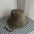 Hyuna with big eaves fisherman hat-army green