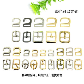 Women's sandals with buckle Japanese buckle children's leather shoes heel metal hook high heels with fixed buckle 9-word hook