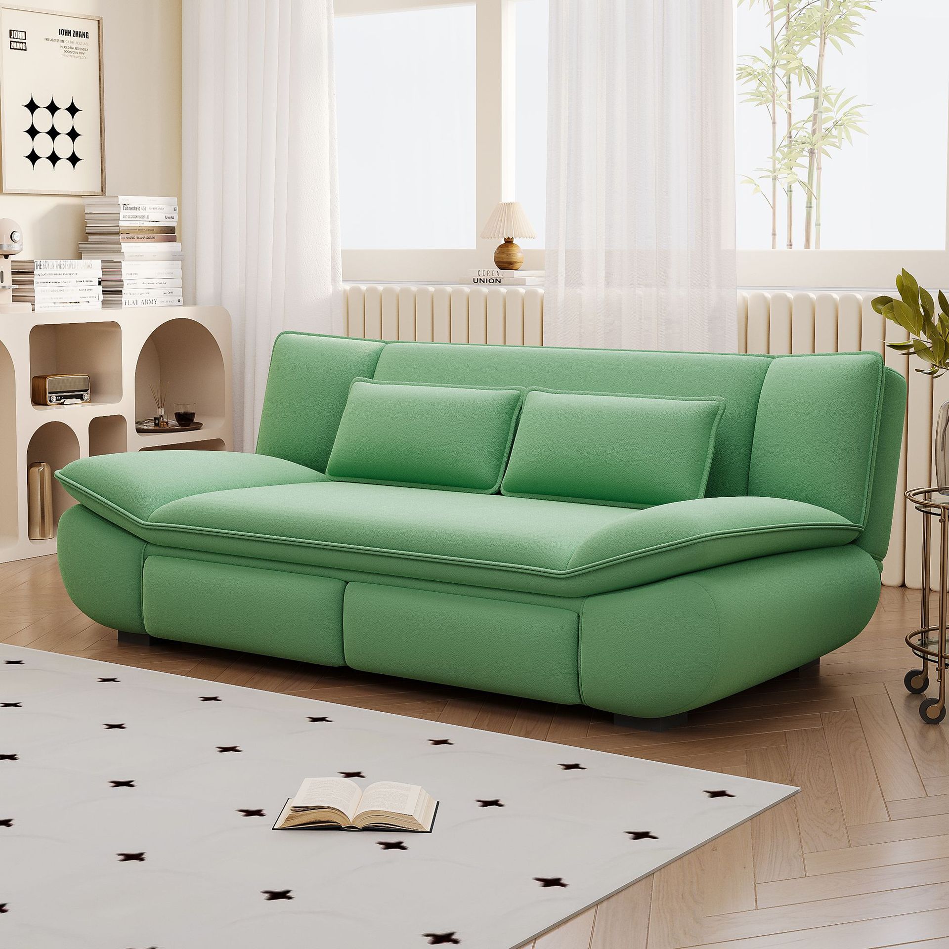 帆船沙发床牛奶绒多功能可折叠可储物两用小户型客厅网红意式沙发