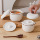 Подглазурная креативная керамическая кастрюля для тушения с двойной крышкой, бытовая водонепроницаемая кастрюля для тушения, суповая кастрюля для одного человека, десертная чаша 