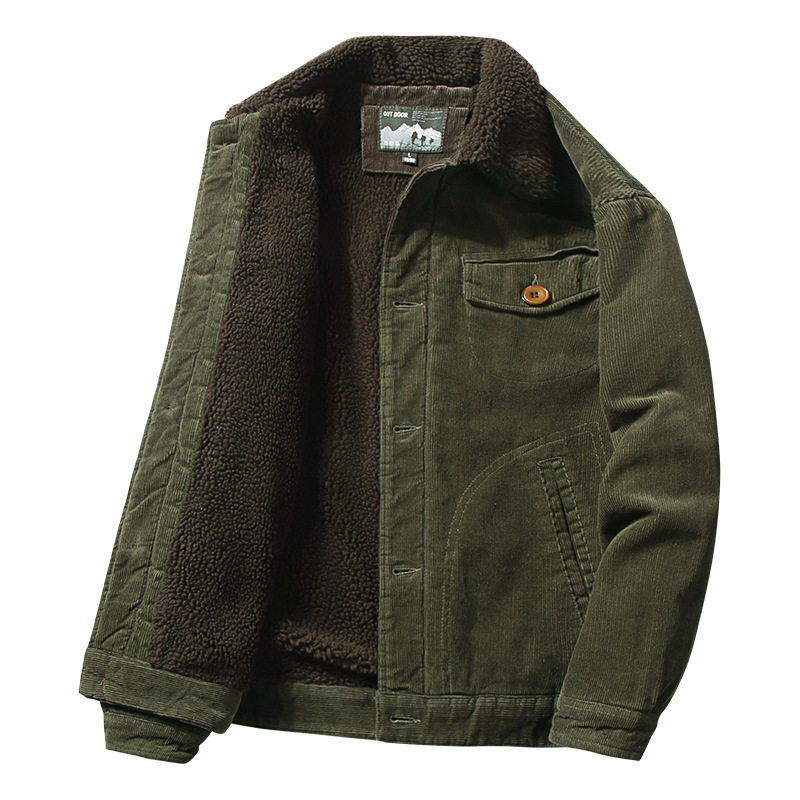 Factory wholesale winter corduroy men's cotton-padded jacket collar casual cotton-padded jacket warm cotton-padded jacket 1852
