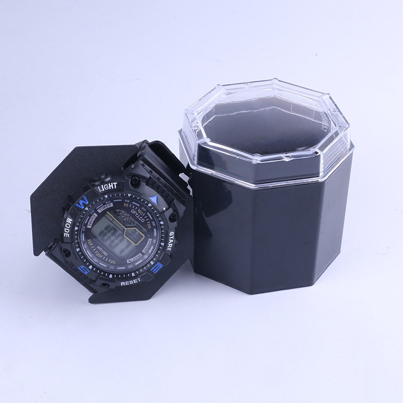 New transparent watch octagonal box electronic watch storage display box gift decorative box spot wholesale