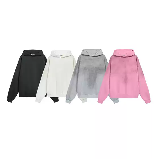 Cross-Border High-Quality Trendy Brand 1996 Washed Vintage Distressed American High Street Letter Print Unisex Hoodie Sweatshirt