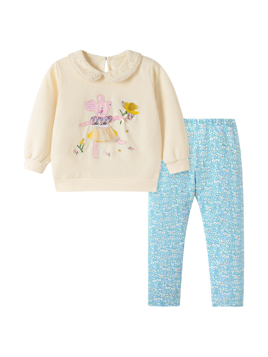 Girls' Autumn Set Wholesale from Factory, Style Cute Kids' Outfit