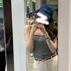 Hongyi 2025 Spring New Design Square Collar Camisole Women's Inner Pure Color Versatile Camisole
