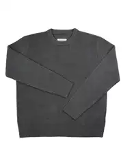 Fashionable Autumn and Winter Casual Cardigan Knitwear Style Gray and Black Round Neck Loose Pullover Knitwear Original for Men and Women