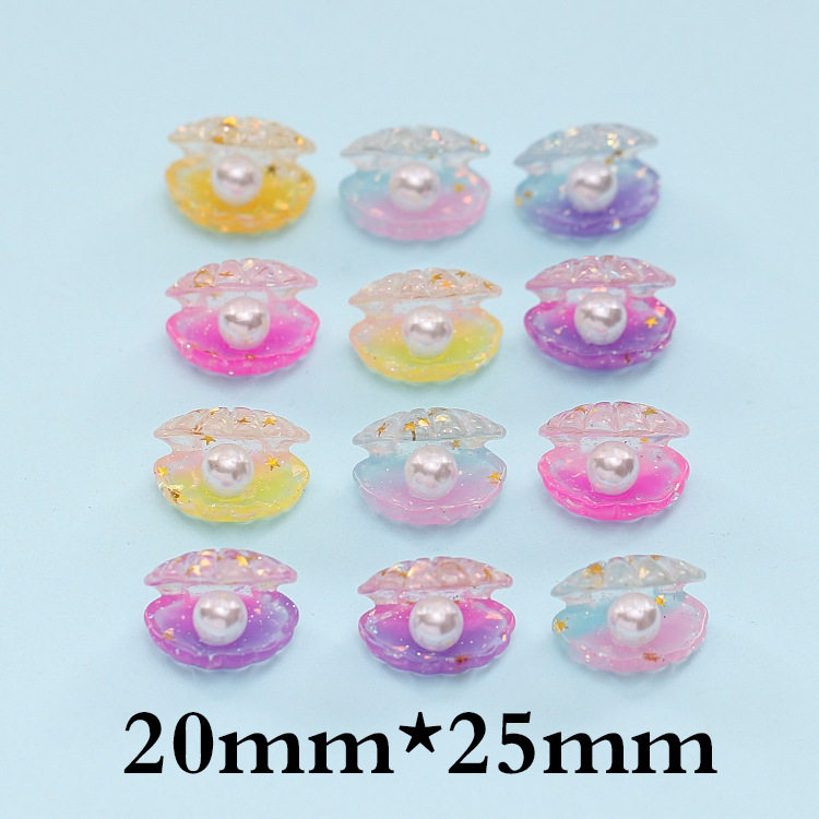 Simulated Pearls, Colorful Shells, Children's Mini Toys, Miniature Small Ornaments, Resin Accessories, Wholesale Food and Play Trinkets