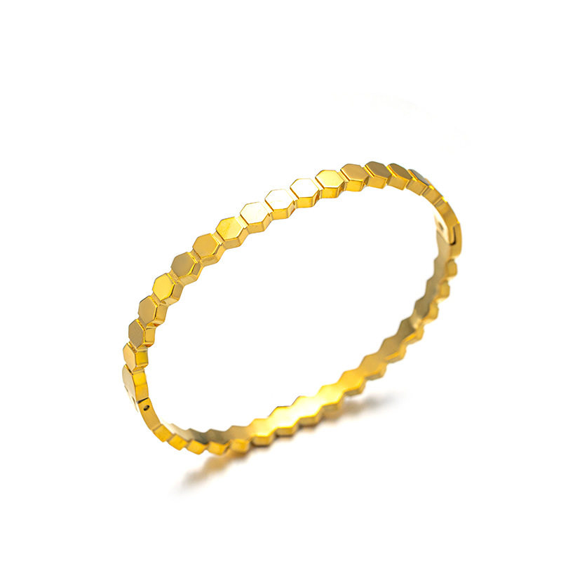 No Fading Fashion Zircon Full Diamond Titanium Steel Bracelet Women's Niche High-end Light Luxury Bracelet Temperament High-end Jewelry