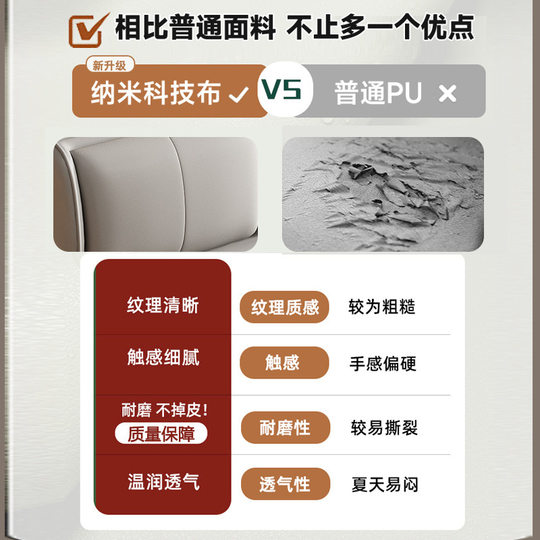 实木床双人1.8x2米现代简约科技布床1.5用卧室出租屋1.2米单床厂