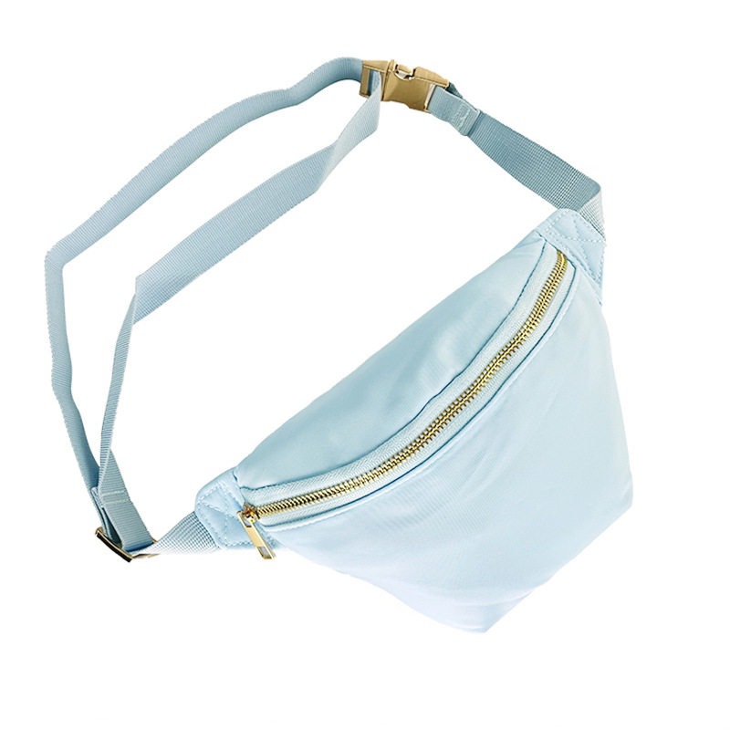 厂家直销尼龙防水腰包户外活动收纳包运动斜挎包马卡龙色跑步腰包