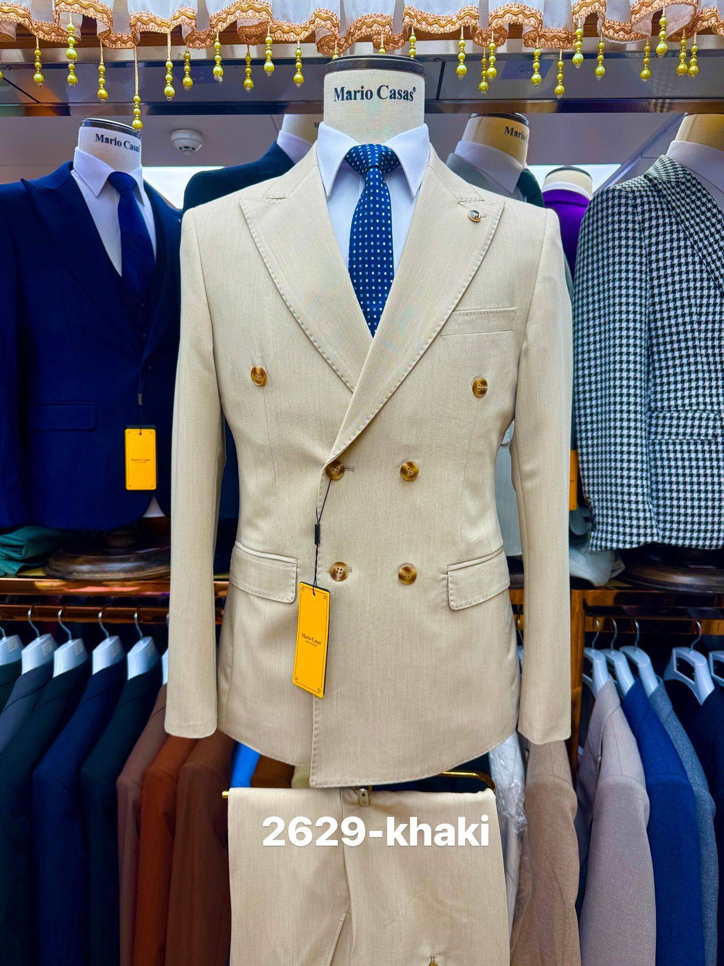 men's handsome office casual host suit 2 piece set