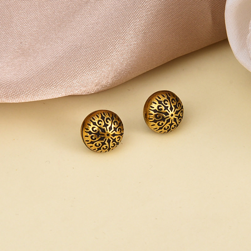 New Chinese Style Button Small Pendant Beads Tang Suit Hanfu Ethnic Style Decorative Buckle DIY Beads Button Wholesale Metal Buckle