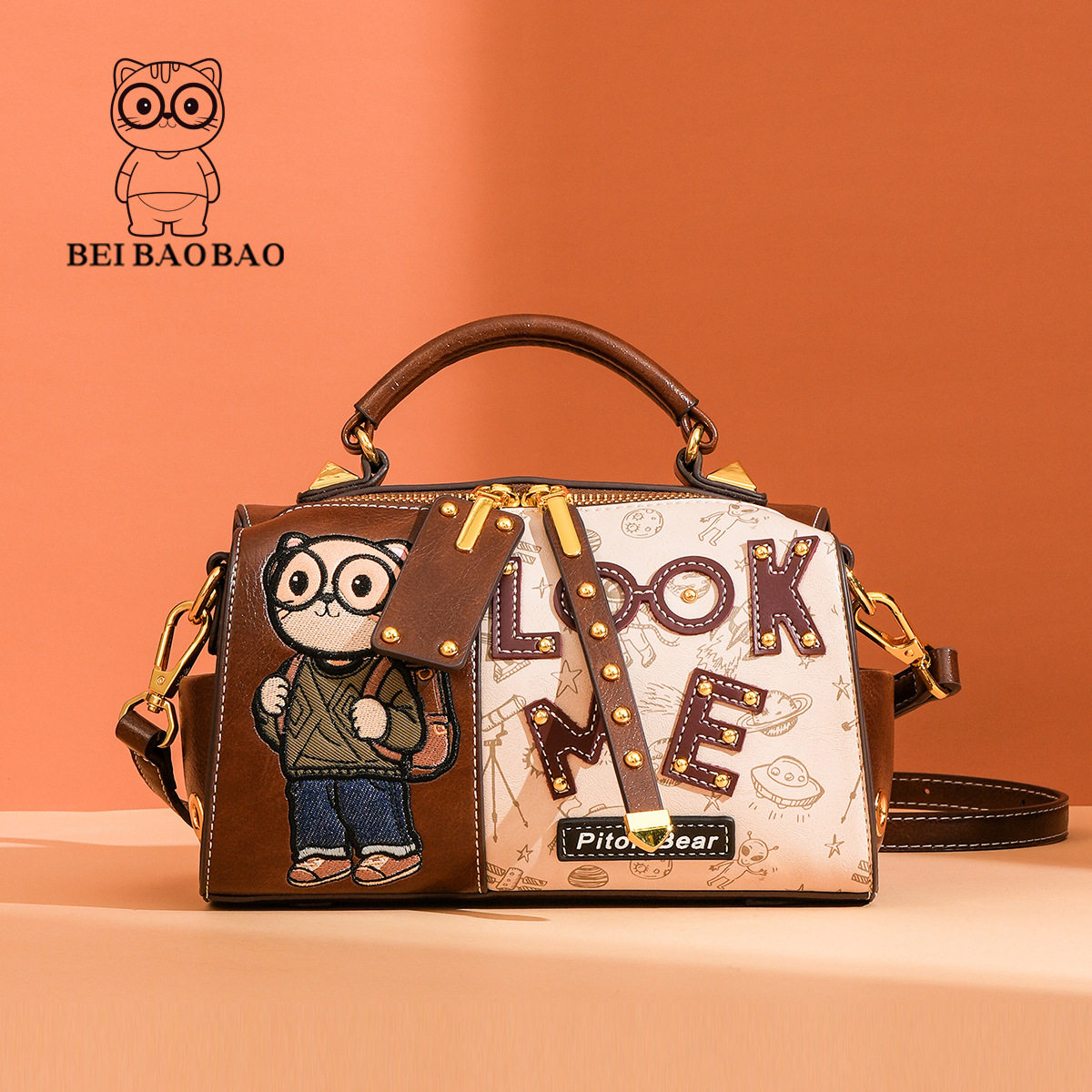 สั่งซื้อนำเข้า Beibao Origin Factory ใหม่การ์ตูนคอนทราสต์หมอนกระเป๋าถือทั้งหมดตรงกับการออกแบบเฉพาะกระเป๋าสะพายไหล่ Crossbody จากจีน 1688 taobao alibaba tmall