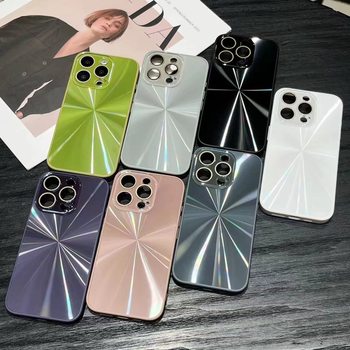 Ins Advanced Sense Aurora CD Pattern for iPhone16ProMax Phone Case 12 Apple 13/14 Men and Women 15 Hard