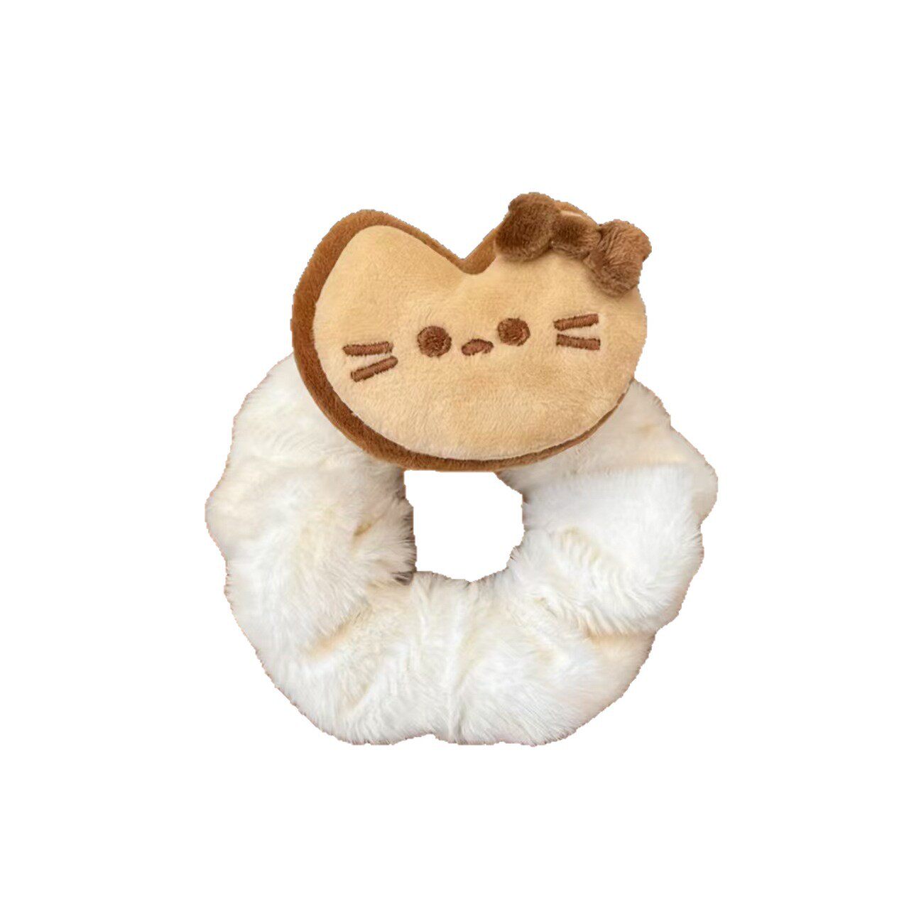 Cute Plush Cartoon Cat Fish Intestine Hair Band for Women, Sweet Hair Tie, Hair Rope That Does Not Hurt Hair, Ball Headband Hair Accessories