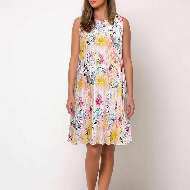 Summer Womens Dress Casual Loose Fit French Floral Print Perfect for Everyday Wear Wholesale Available