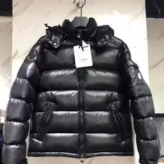 Cross-Border 2025 New Winter down Jacket for Men and Women, Thickeneded Black Fashionable Couple Style Hooded down Jacket