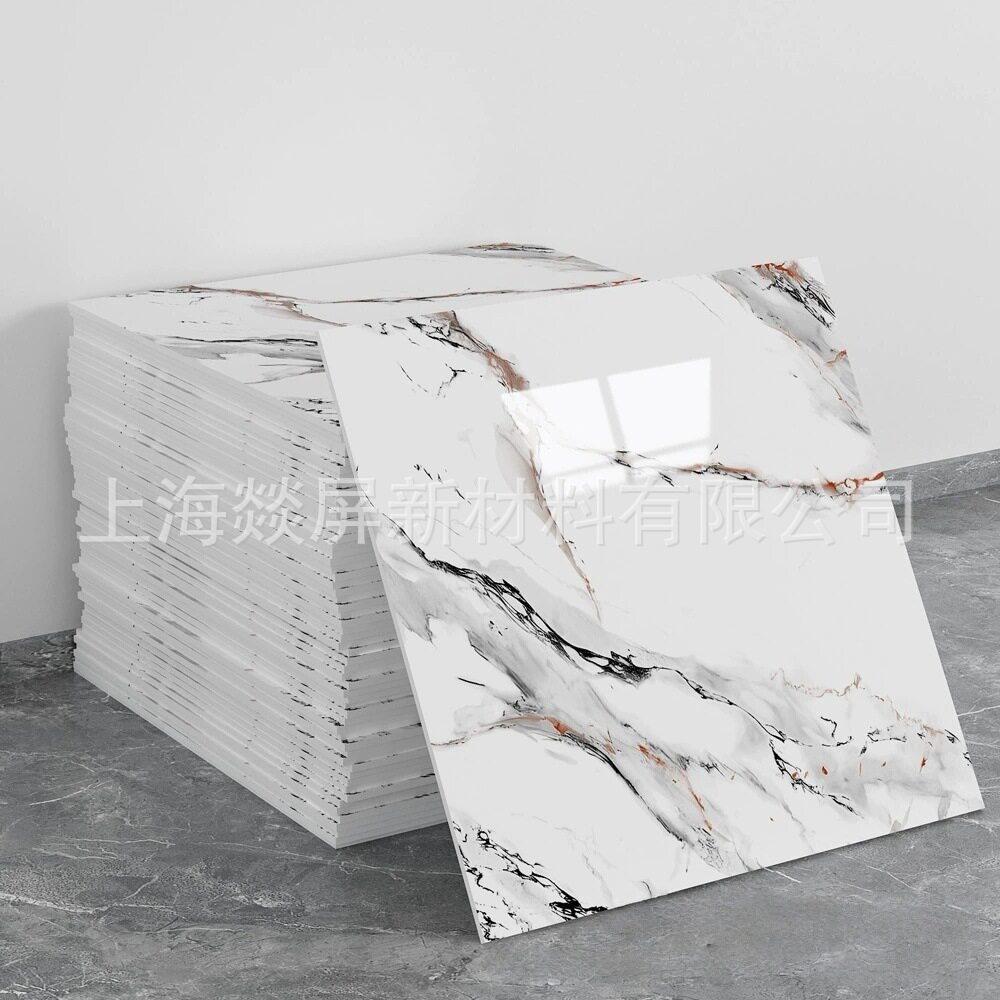 自粘防水仿瓷砖墙贴铝塑板翻新装饰遮丑大理石厨房墙面贴纸卫生间